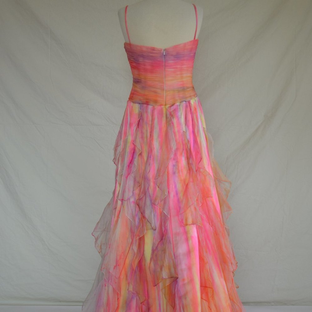 New Bohemian Prom Wedding Dress formal Gala Gown Pink yellow orange purple 6 8 M - Picture 13 of 16